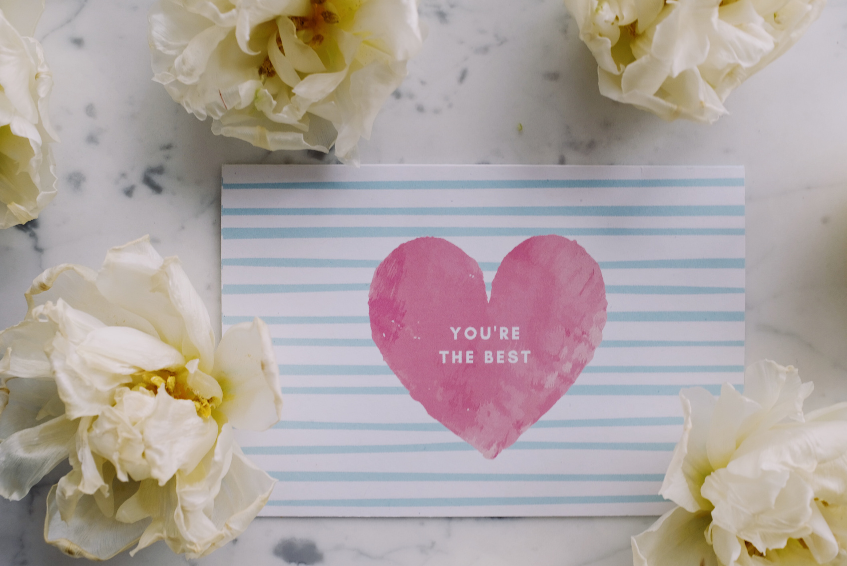 Card Surrounded With Flowers